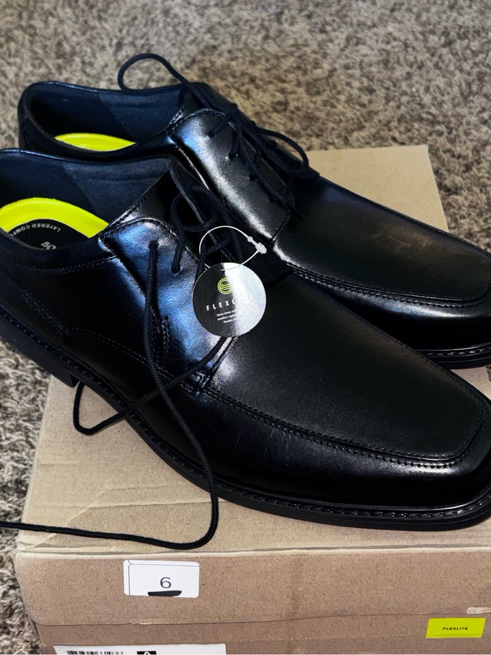 Bostonian Men's Ipswich Apron Black Leather Lace-Up Oxford Shoes Size 15 M